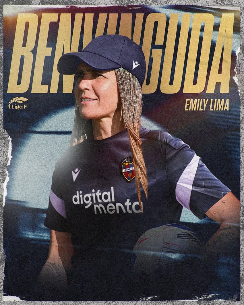 Emily Lima, brasileira que treina o Levante, da Espanha. (Foto: Levante/Divulgação)