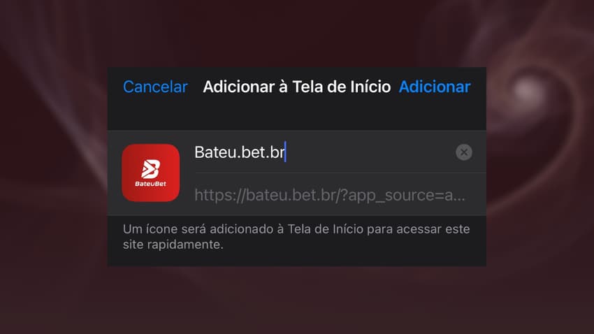 Captura de tela BateuBet app no iPhone