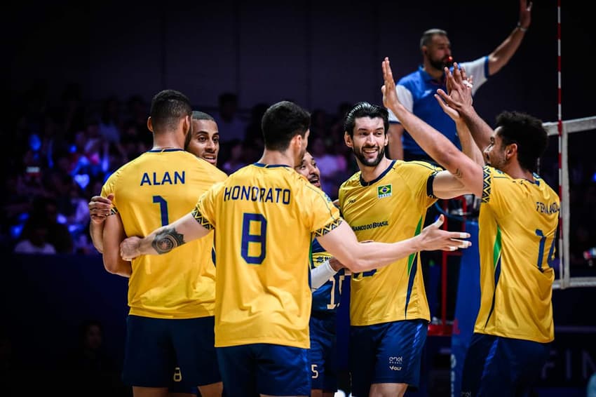 Brasil e Eslovênia se enfrentaram pelo terceiro lugar da VNL 2025 (Foto: Divulgação/Volleyball World)