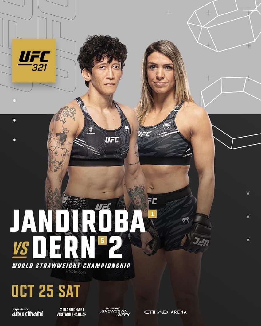 Jandiroba vs Dern - duelo de brasileras no UFC (Foto: Reprodução Instagram UFC)