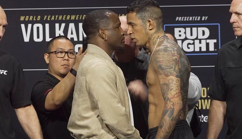 Carlos Prates e Geoff Neal em encarada do UFC (Foto: Reprodução/Reprodução)