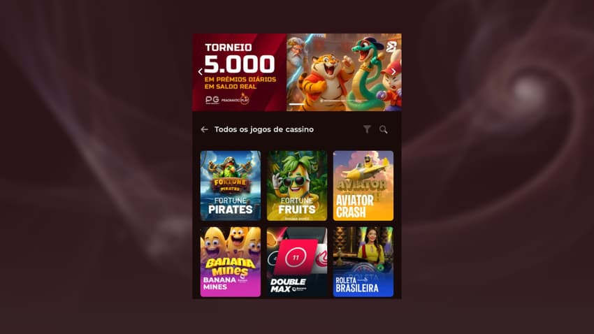 Captura de tela do cassino Bateubet app