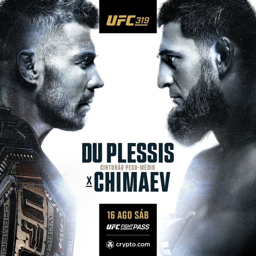 Post do UFC para a luta entre Dricus Du Plessis e Khamzat Chimaev (Foto: Divulgação/UFC)