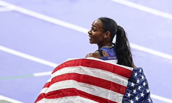 Velocista americana Sha'Carri Richardson foi campeã em Paris (Reprodução)