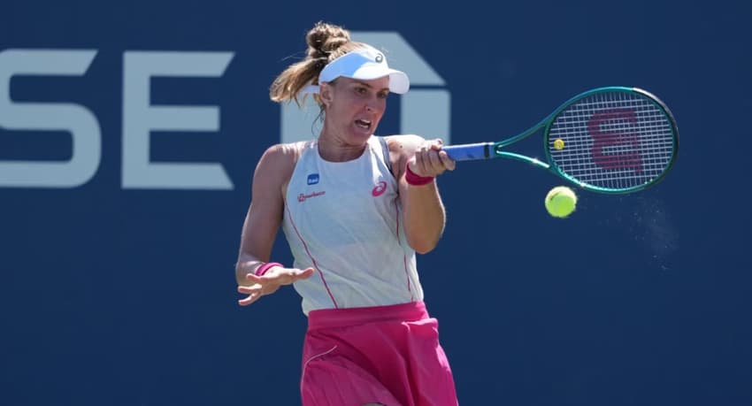 Bia Haddad na vitória na estreia do US Open ( Jeff Dean/USTA)