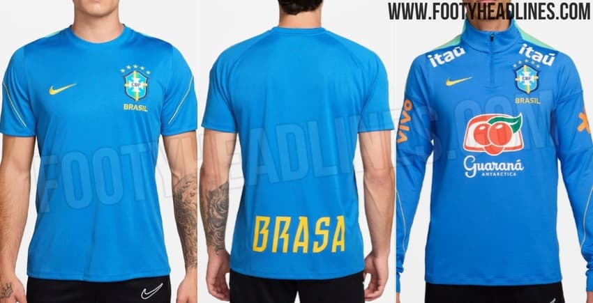 Uniformes de treino da Seleção Brasileira são vazados (Foto: Reprodução/Footy Headlines)