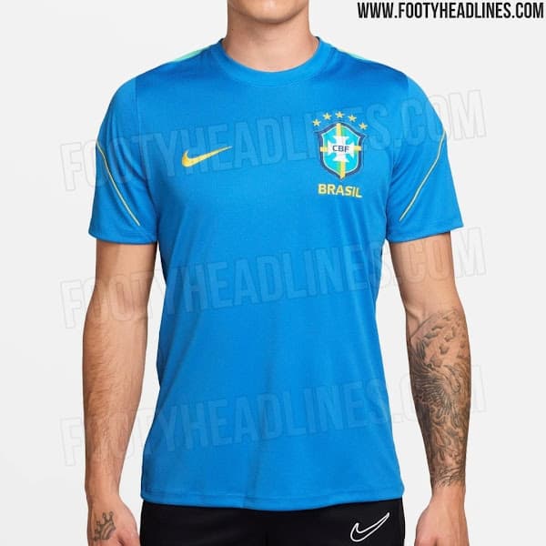 Uniformes de treino da Seleção Brasileira são vazados (Foto: Reprodução/Footy Headlines)