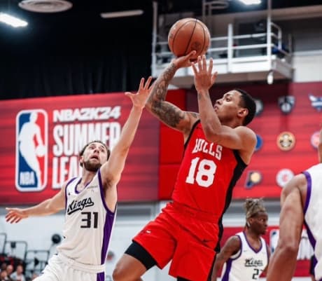 Yago Mateus disputou a Summer League de 2023 pelo Chicago Bulls (Reprodução)