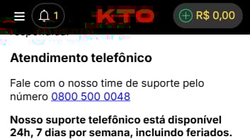 Atendimento telefônico KTO disponível todos os dias