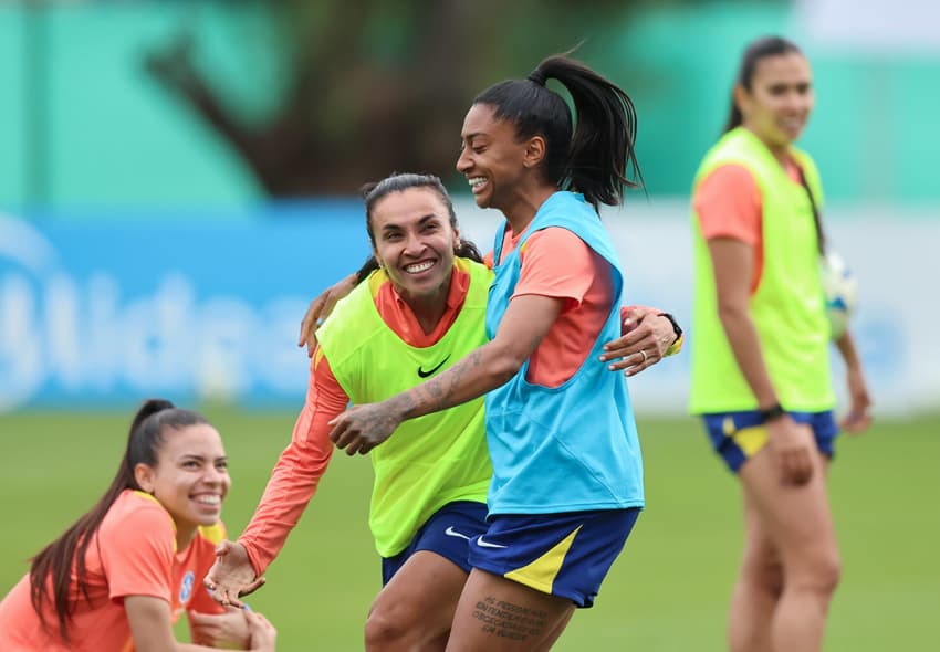 Treino do Brasil nesta sexta-feira (1) pela Copa América Feminina. (Lívia Villas Boas/Divulgação)