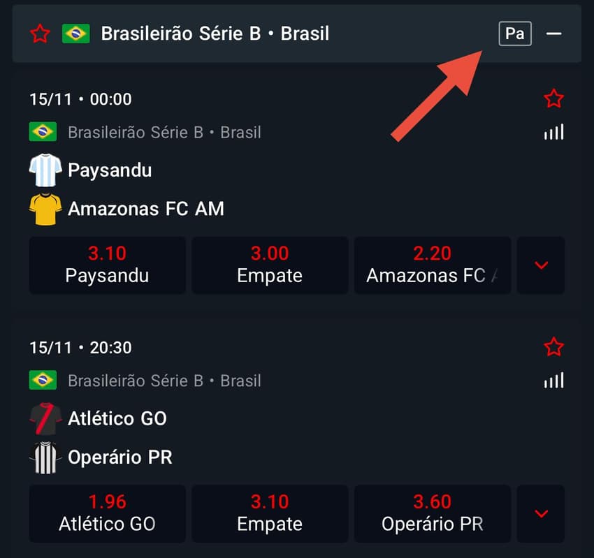  Captura da tela de jogos com pagamento antecipado na MC Games.