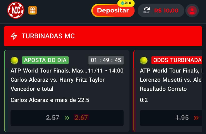 Captura de tela das Turbinadas MC, na MC Games.