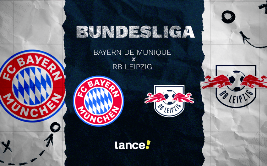 Bayern de Munique x Leipzig pelo Campeonato Alemão (Arte: Lance!)