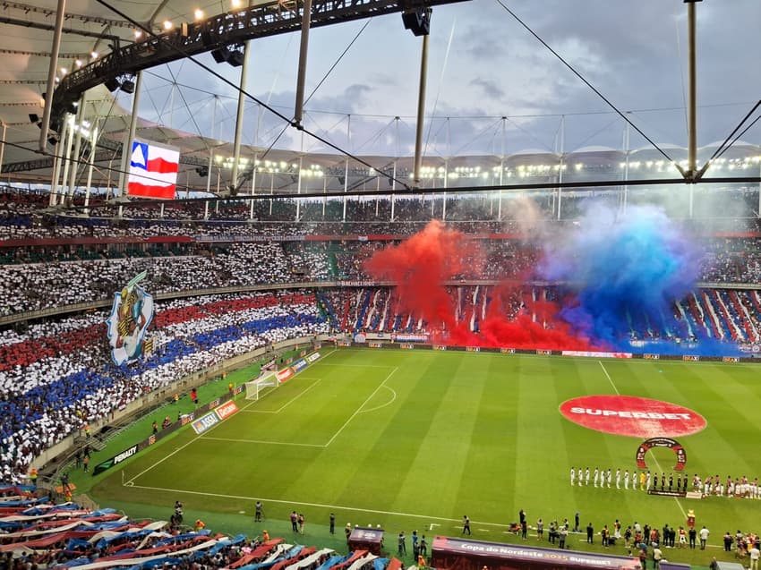 Torcida do Bahia dá show na entrada dos times (Foto: Rafael do Carmo / Lance!)