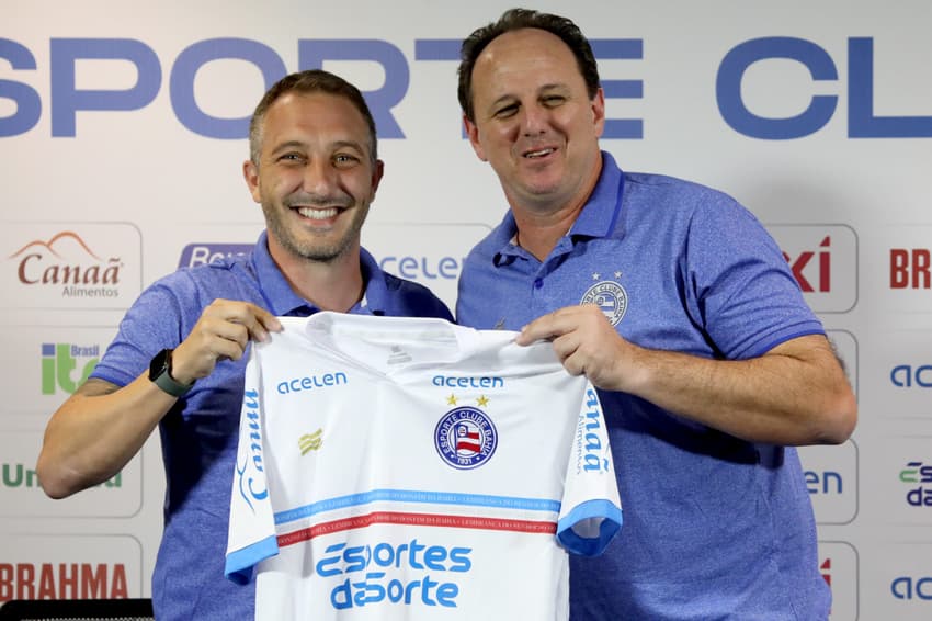 Cadu Santoro diretor executivo do Bahia e Rogério Ceni treinador