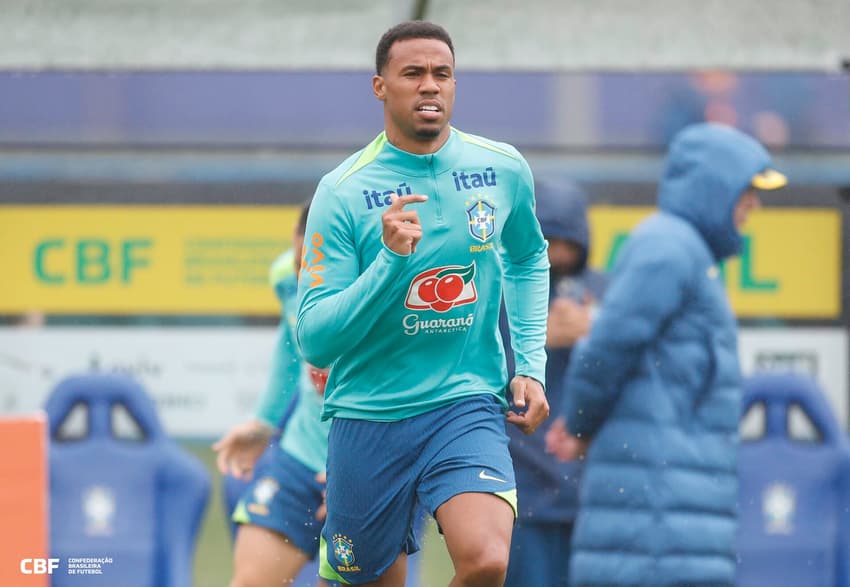 Gabriel Magalhães em treino da Seleção na Granja Comary (Foto: Rafael Ribeiro/CBF)