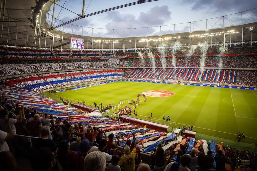 Festa na Arena Fonte Nova antes da final da Copa do Nordeste (Foto: Letícia Martins/EC Bahia)