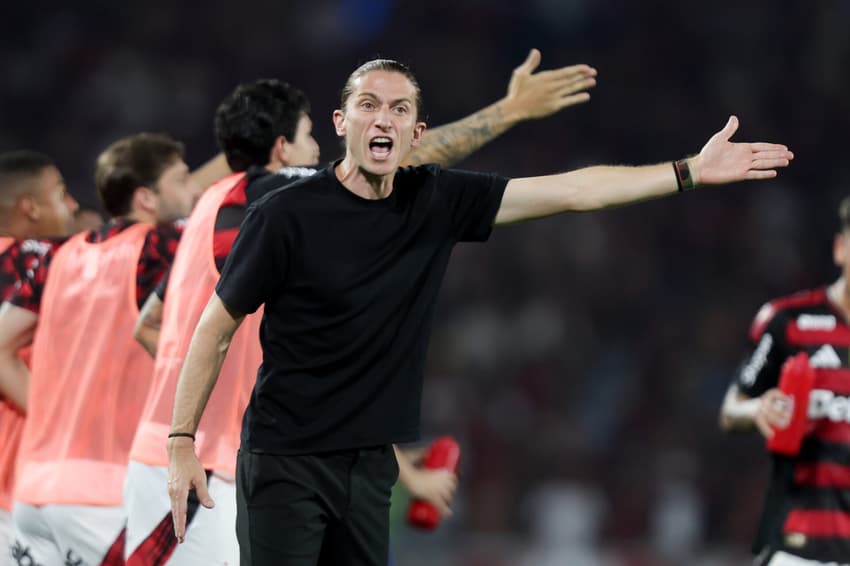 Filipe Luís durante o Flamengo x Vasco (Foto: Gilvan de Souza/Flamengo)