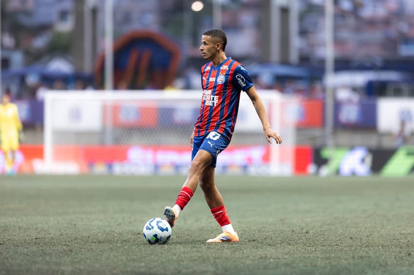Juba em ação na partida entre Bahia e Palmeiras (Foto: Rafael Rodrigues / EC Bahia)