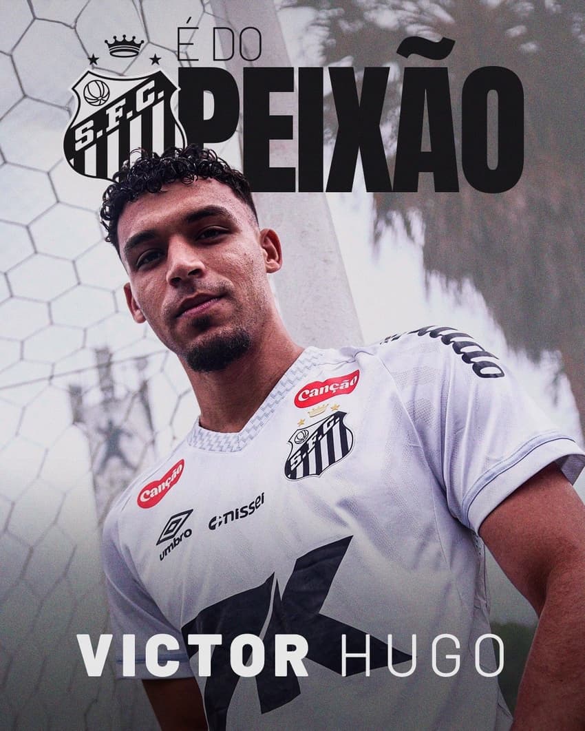 Victor foi anunciado oficialmente pelo Santos (Foto: Reprodução)