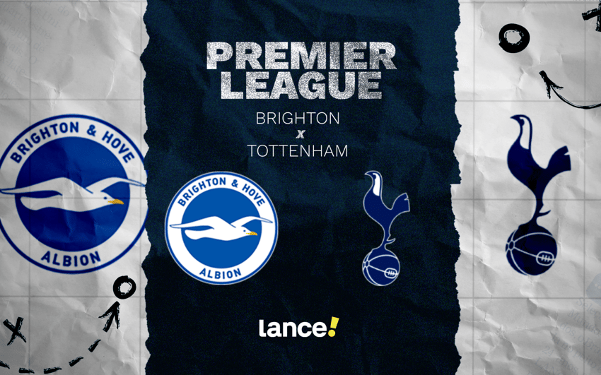 Brighton x Tottenham em duelo de Premier League (Arte: Lance!)