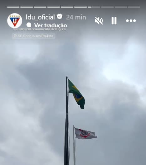 LDU fez último treino no CT Joaquim Grava (Foto: Reprodução/ Instagram/ LDU)