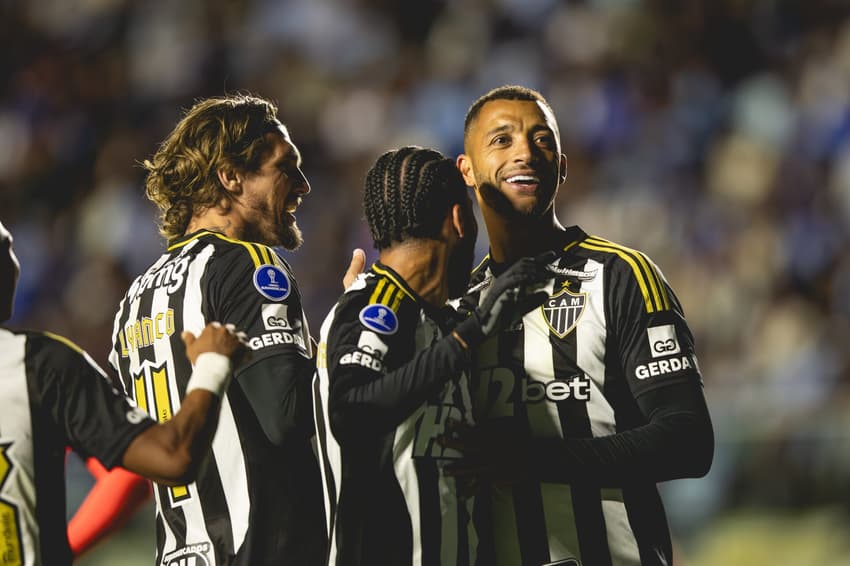 Jogadores do Atlético-MG em ação contra o Bolívar, pelas quartas de final da Copa Sul-Americana (Foto: Pedro Souza / Atlético)