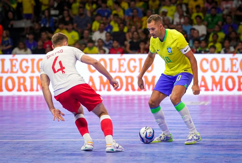Registro da final da Copa das Nações de Futsal entre Brasil e Polônia (Foto: Joilson Marconne / CBF)