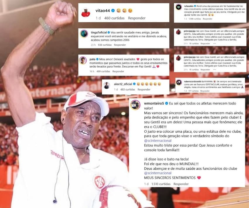 Homenagens a Seu Gentil, roupeiro do Internacional