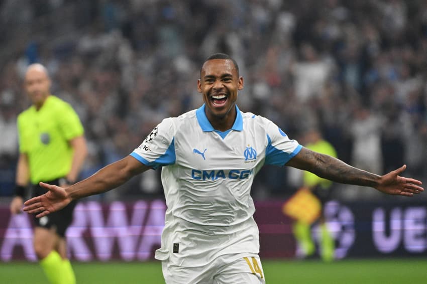 Endrick no Real Madrid: Igor Paixão comemorando o gol marcado contra o Ajax (Foto: Christophe Simon/AFP)