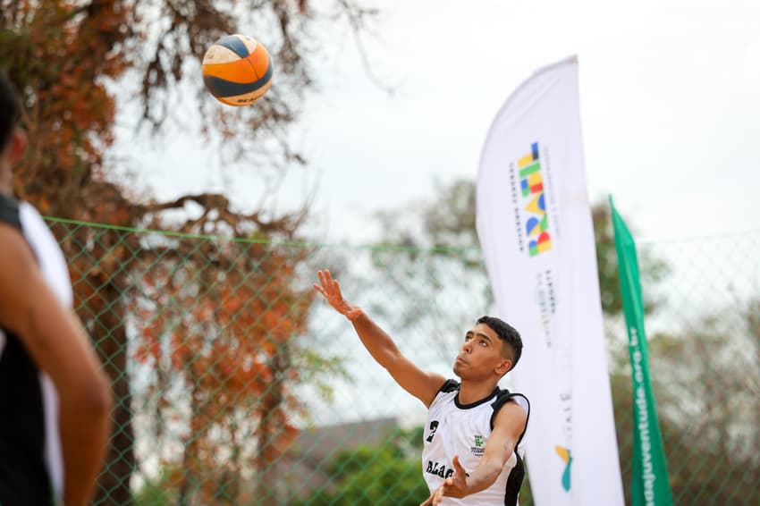 Lionel Messi, de Alagoas, no vôlei de praia dos Jogos da Juventude (Foto: Wagner Araújo/COB)