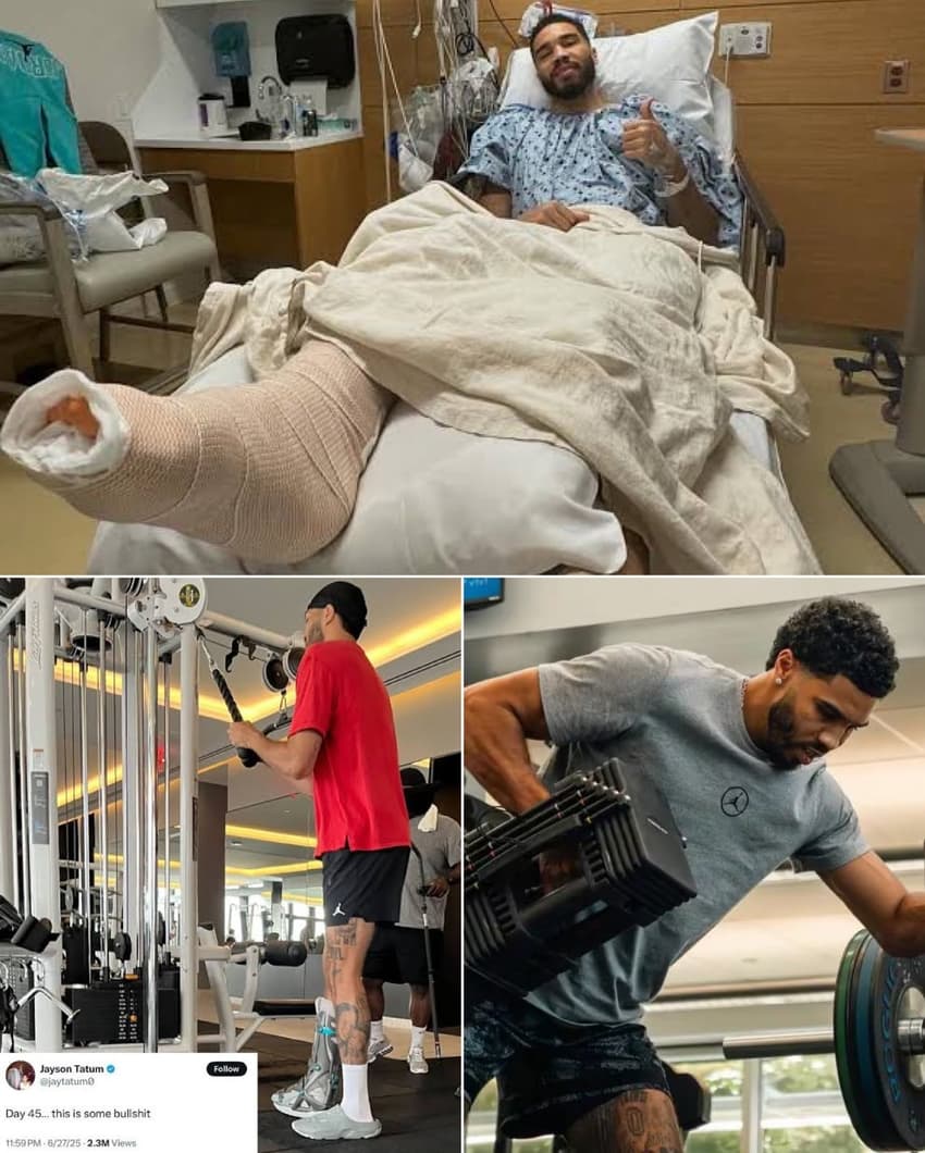 Jayson Tatum impressiona em recuperação após lesão (Foto: Reprodução/ X)