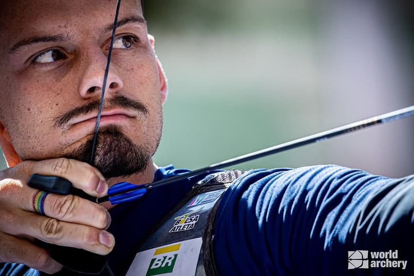 Marcus D'almeida durante Mundial de Tiro com Arco 2025 (Foto: World Archery)