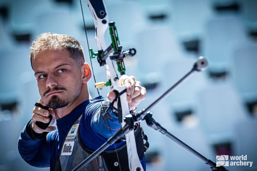 Marcus D'almeida no Mundial de Tiro com Arco 2025 (Foto: World Archery)