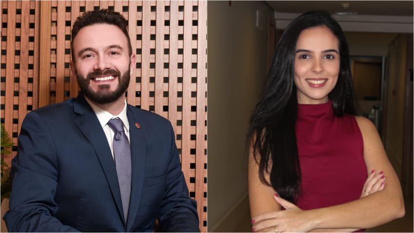 Marcos Deois e Gabrielle de Castro escrevem a nova coluna do Lance!, focada no debate sobre a política no Brasil e a relação com o setor esportivo. (Foto: Divulgação)