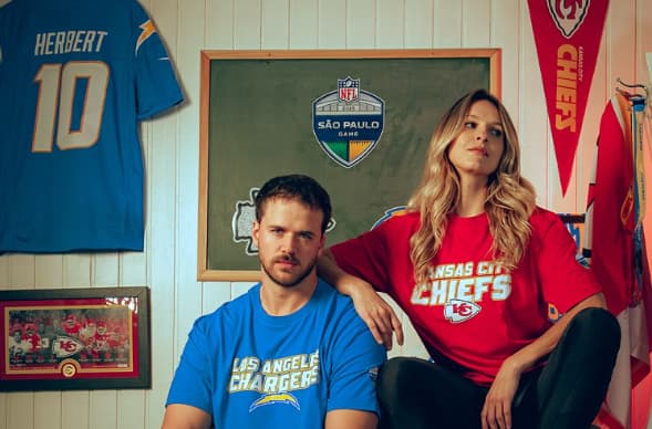Camisas Chargers e Kansas City Chiefs NFL