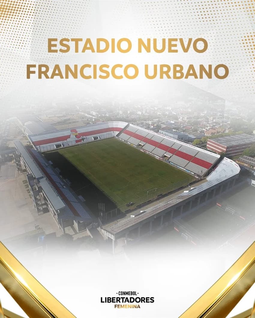 Estádio Nuevo Francisco Urbano recebe os jogos da Libertadores Feminina (Foto: Reprodução/Conmebol)