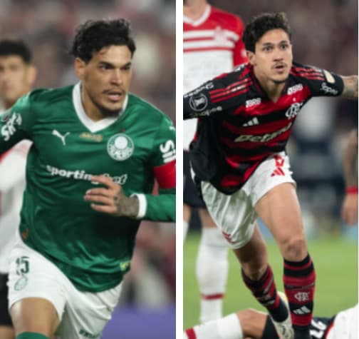 Palmeiras e Flamengo disputam a liderança do Campeonato Brasileiro(Fotos: AFP)