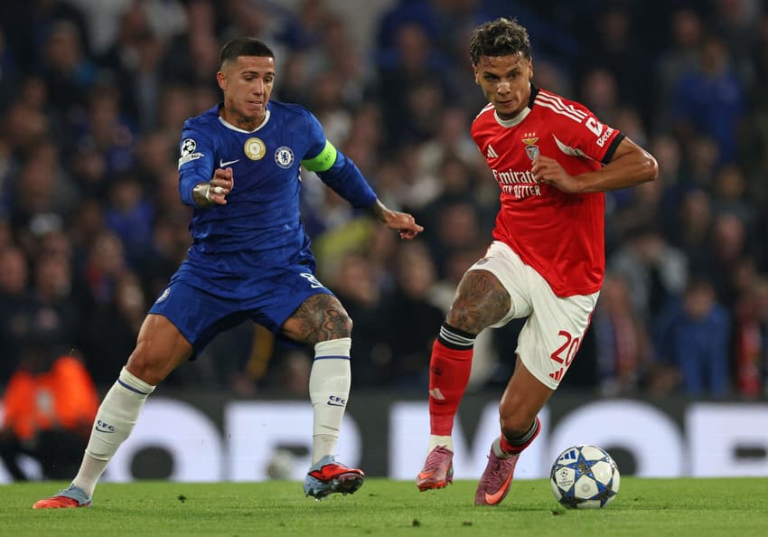 Richard Ríos em ação pelo Benfica