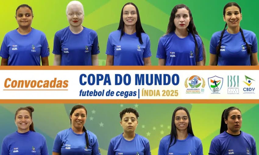 Seleção Brasileira feminina de Futebol de Cegos para a Copa do Mundo (Foto: Divulgação)