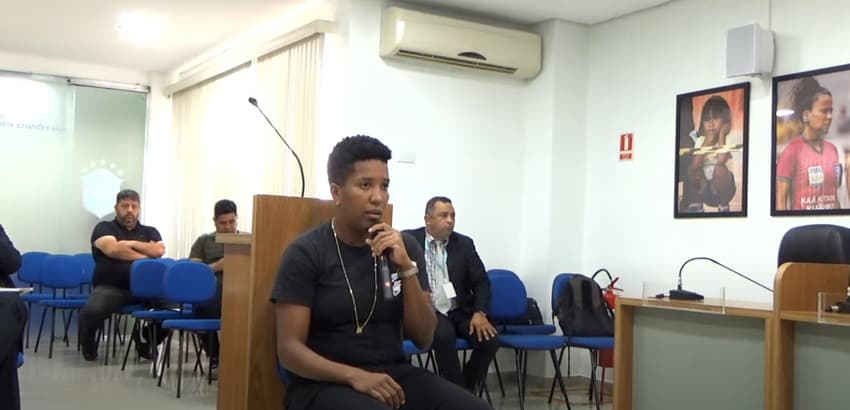 Luana Santos, jogadora do Itacoatiara, julgada por manipulação de resultado no Amazonense Feminino (Foto: Reprodução/TV FAF-AM)