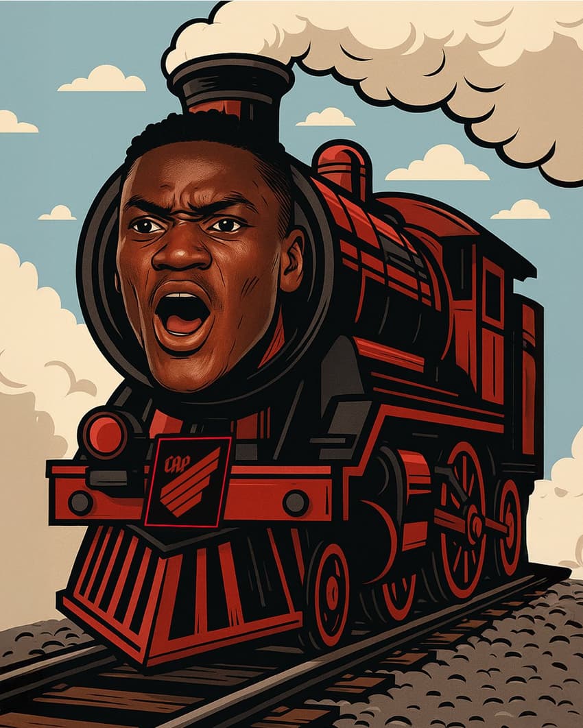 Athletico brinca com apelido de Viveros: 'El Tren'. Foto: Divulgação/Athletico