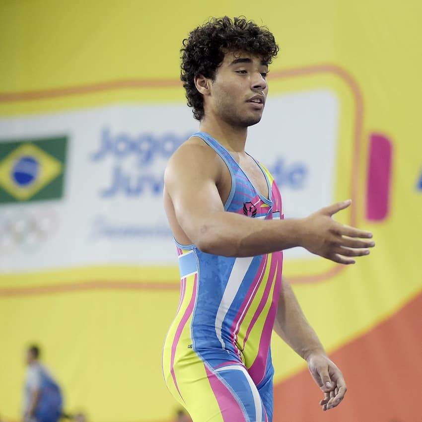 Enzo Pegorette como atleta dos Jogos da Juventude (Foto: Arquivo/COB)