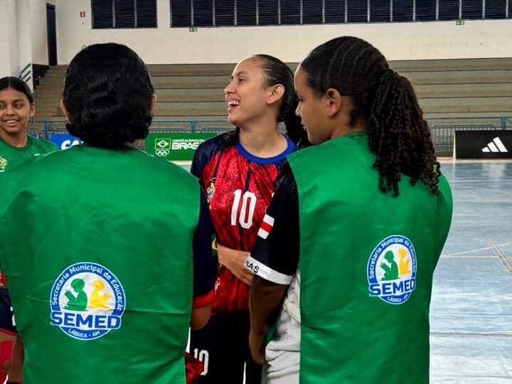 O sorriso de Grazielle Souza, camisa 10 de Amazonas nos Jogos da Juventude (Gustavo Loio)
