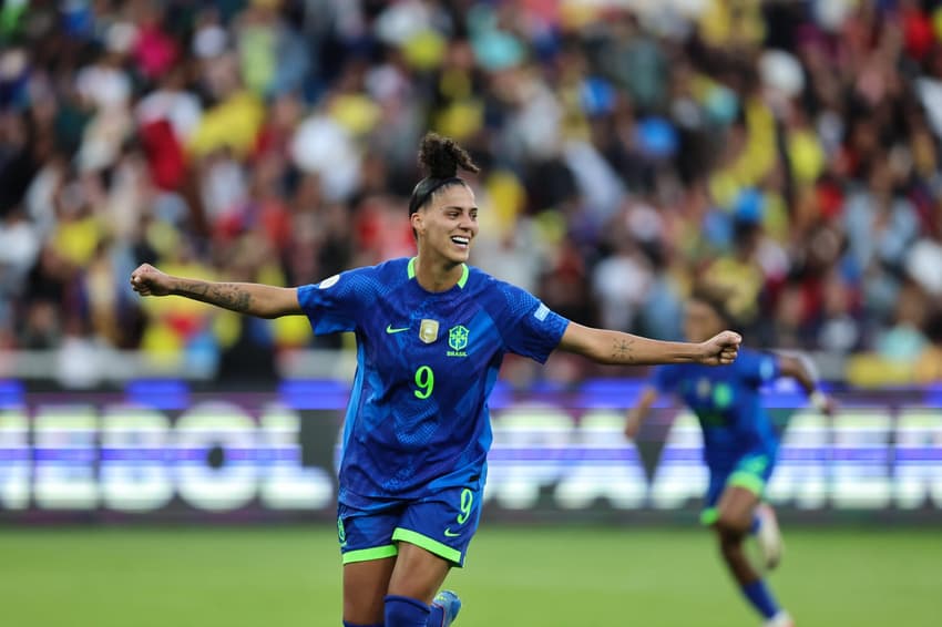 Amanda Gutierres comemora gol pelo Brasil na Copa América (Foto: Lívia Villas Boas/CBF)