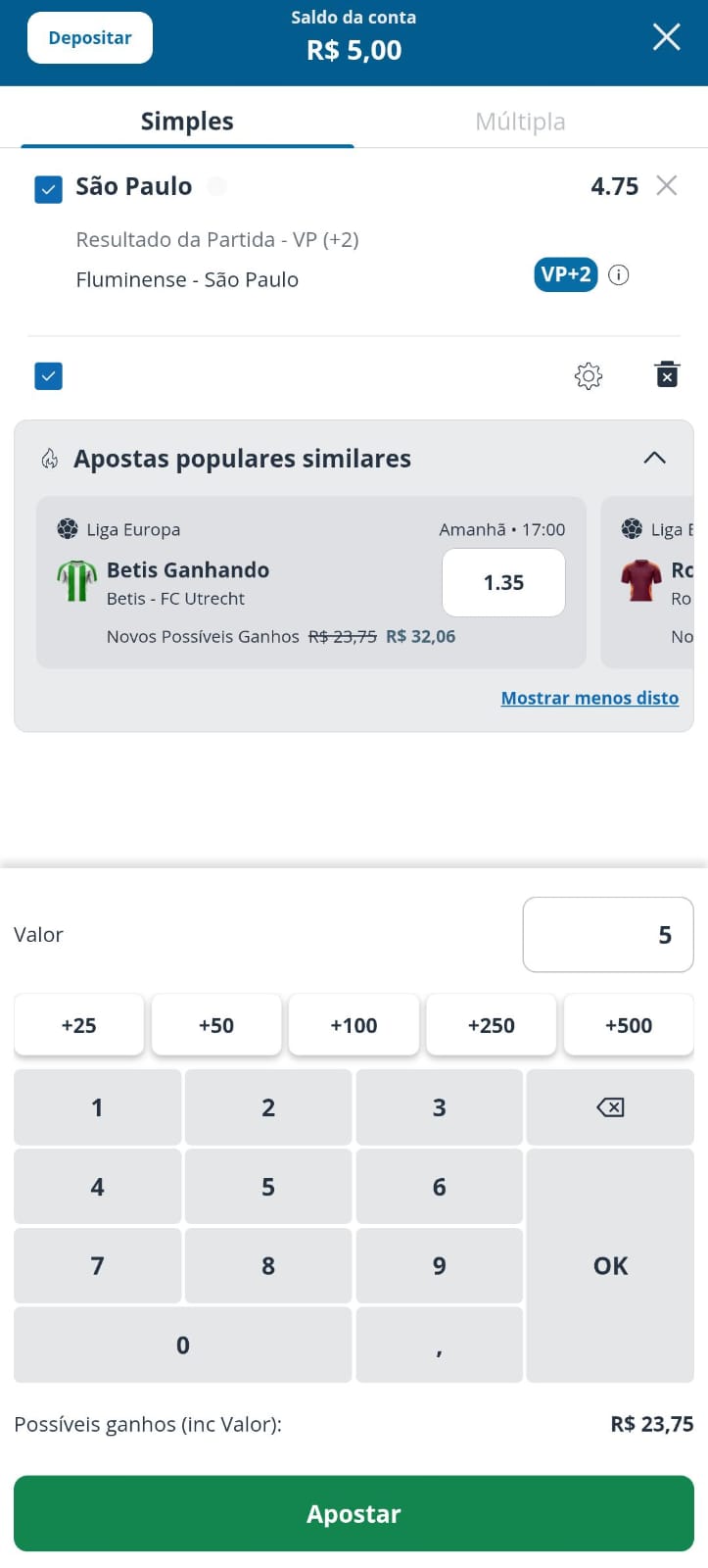 Captura de tela do Cupom de Aposta na Sportingbet