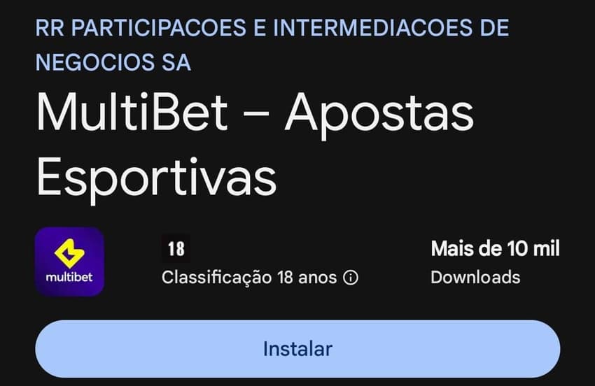 Captura de tela do app Multibet