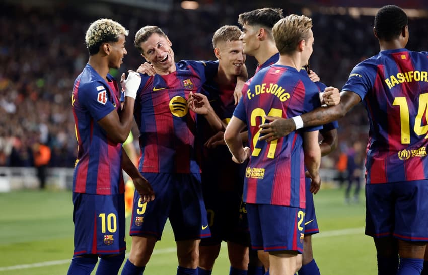 Em La Liga, o Barcelona venceu a Real Sociedad por 3 a 1 (Foto: Josep LAGO / AFP)