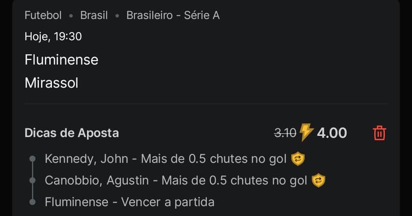 Captura de tela de Odds Aumentadas na Superbet