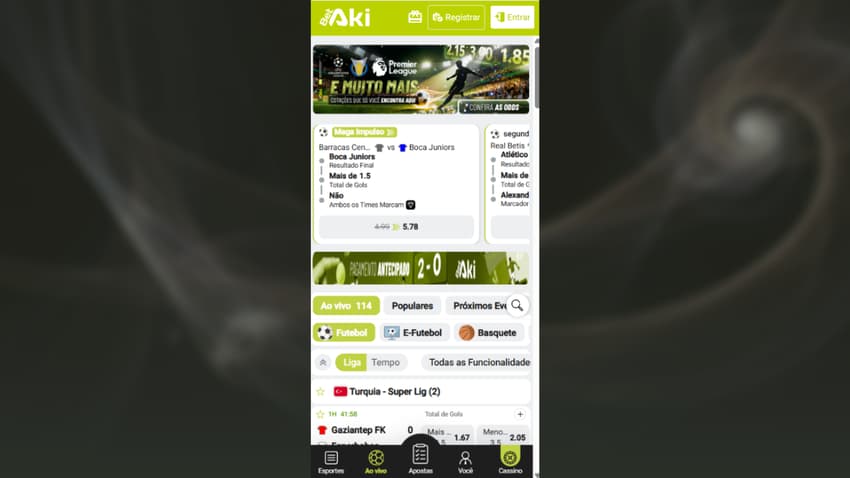 Plataforma bet nova BetAki com Mega Impulso em mercados selecionados diariamente